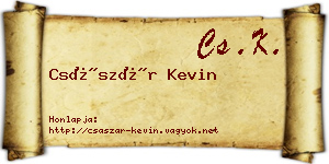 Császár Kevin névjegykártya